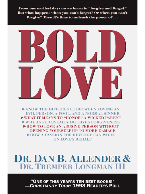 Title details for Bold Love by Dan Allender - Wait list